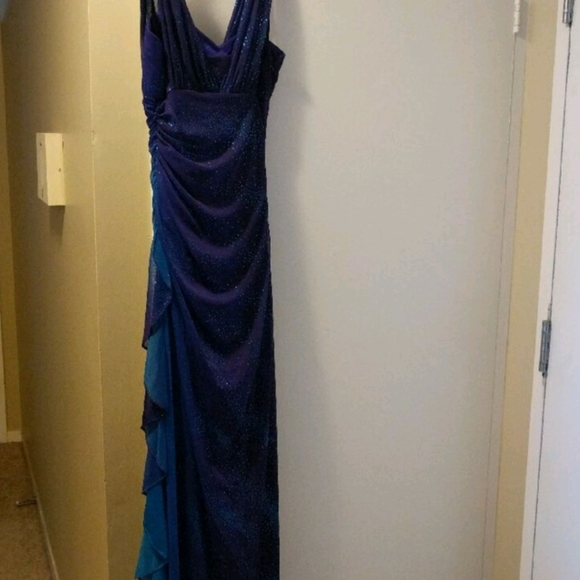 Blue and purple sparkly prom dress - Picture 2 of 3
